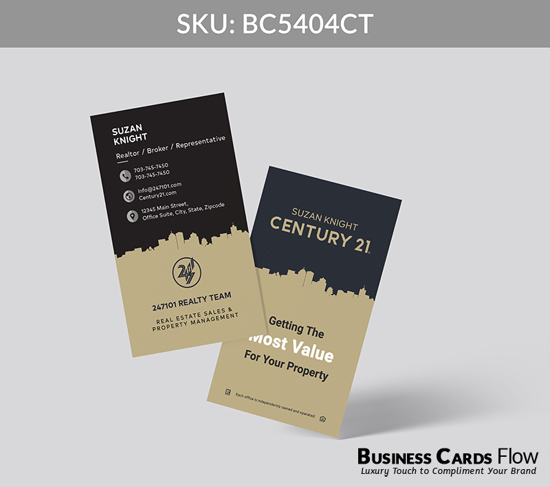 Business Cards Flow Century 21 Business Cards BC5404CT Style 30 - Choose from premium paper stocks, shapes and sizes. Custom cards, made your way. Shop Now! Custom premium business cards ship free. Century 21 Business Cards - BC5404CT Realtors Business Cards Flow for Century 21