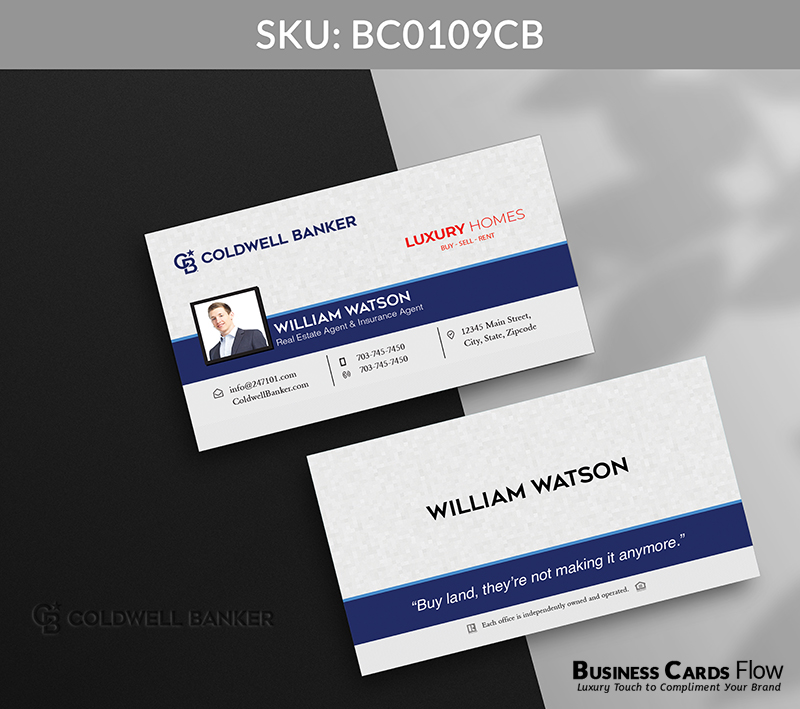 Business Cards Flow Coldwell Banker Business Cards BC0109CB Style 12 - Choose from premium paper stocks, shapes and sizes. Custom cards, made your way. Shop Now! Custom premium business cards ship free. Coldwell Banker Business Cards - BC0109CB Realtors Business Cards Flow for Coldwell Banker