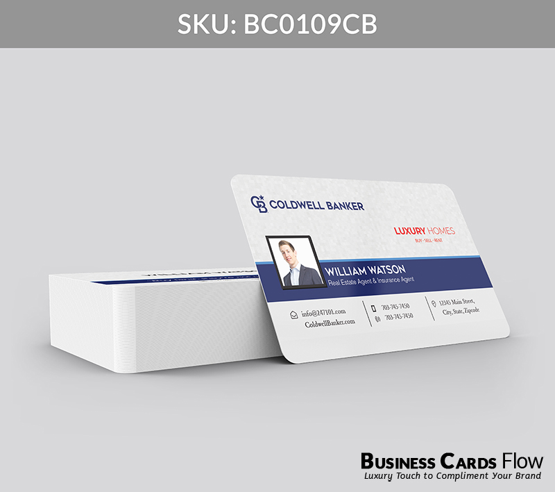 Business Cards Flow Coldwell Banker Business Cards BC0109CB Style 2 - Choose from premium paper stocks, shapes and sizes. Custom cards, made your way. Shop Now! Custom premium business cards ship free. Coldwell Banker Business Cards - BC0109CB Realtors Business Cards Flow for Coldwell Banker