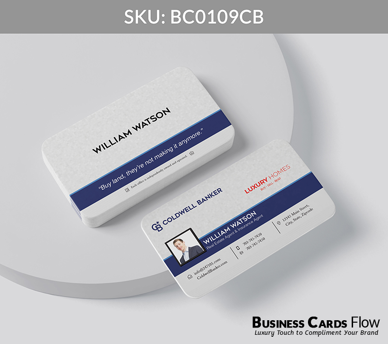 Business Cards Flow Coldwell Banker Business Cards BC0109CB Style 20 - Choose from premium paper stocks, shapes and sizes. Custom cards, made your way. Shop Now! Custom premium business cards ship free. Coldwell Banker Business Cards - BC0109CB Realtors Business Cards Flow for Coldwell Banker