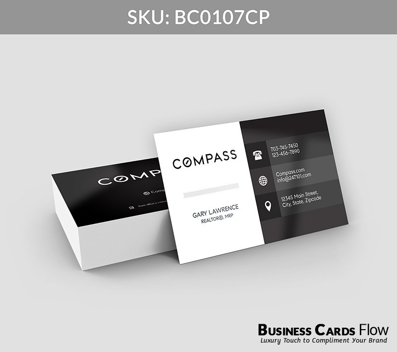 Business Cards Flow Compass Business Cards BC0107CP Style 21 - Choose from premium paper stocks, shapes and sizes. Custom cards, made your way. Shop Now! Custom premium business cards ship free. Compass Business Cards - BC0107CP Realtors Business Cards Flow for Compass