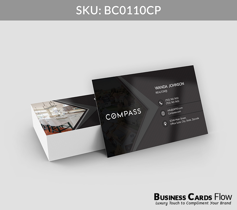 Business Cards Flow Compass Business Cards BC0110CP Style 21 - Choose from premium paper stocks, shapes and sizes. Custom cards, made your way. Shop Now! Custom premium business cards ship free. Compass Business Cards - BC0110CP Realtors Business Cards Flow for Compass