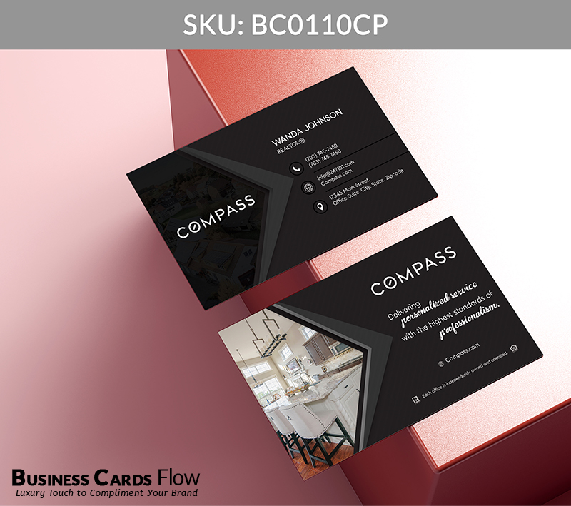 Business Cards Flow Compass Business Cards BC0110CP Style 5 - Choose from premium paper stocks, shapes and sizes. Custom cards, made your way. Shop Now! Custom premium business cards ship free. Compass Business Cards - BC0110CP Realtors Business Cards Flow for Compass