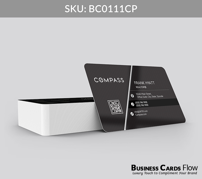 Business Cards Flow Compass Business Cards BC0111CP Style 2 - Choose from premium paper stocks, shapes and sizes. Custom cards, made your way. Shop Now! Custom premium business cards ship free. Compass Business Cards - BC0111CP Realtors Business Cards Flow for Compass