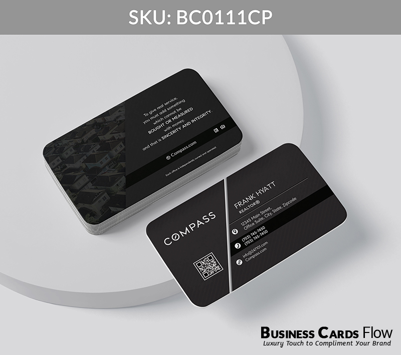 Business Cards Flow Compass Business Cards BC0111CP Style 20 - Choose from premium paper stocks, shapes and sizes. Custom cards, made your way. Shop Now! Custom premium business cards ship free. Compass Business Cards - BC0111CP Realtors Business Cards Flow for Compass
