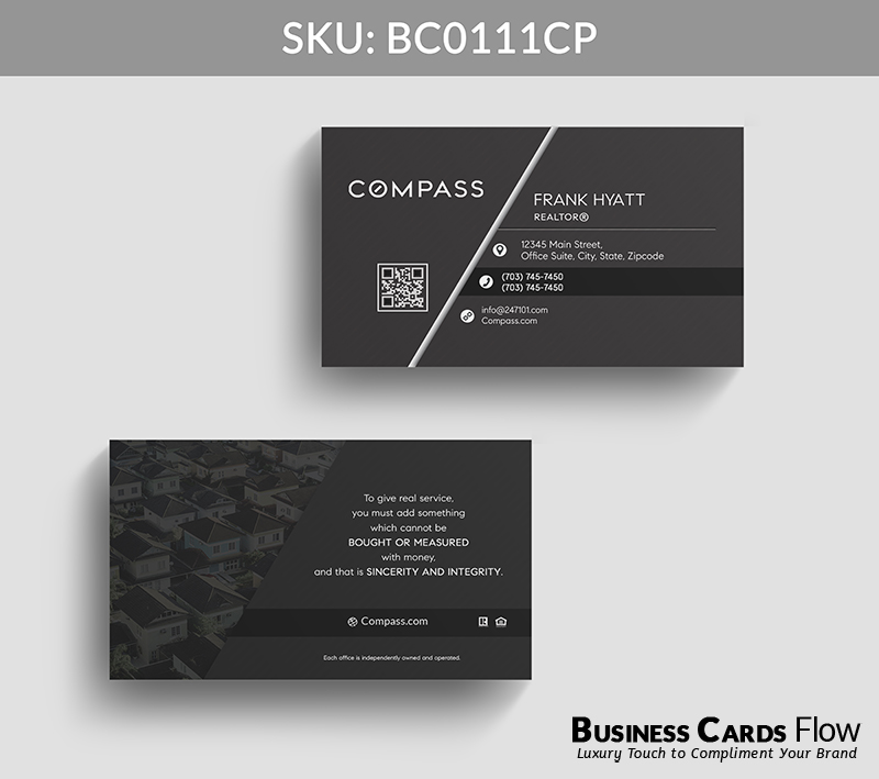 Business Cards Flow Compass Business Cards BC0111CP Style 22 - Choose from premium paper stocks, shapes and sizes. Custom cards, made your way. Shop Now! Custom premium business cards ship free. Compass Business Cards - BC0111CP Realtors Business Cards Flow for Compass
