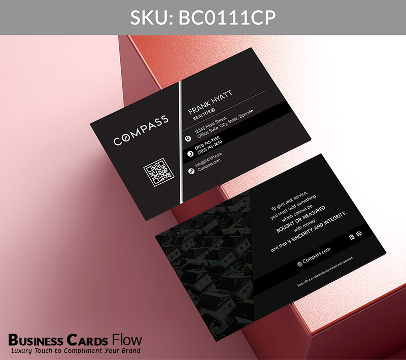 Business Cards Flow Compass Business Cards BC0111CP Style 5 - Choose from premium paper stocks, shapes and sizes. Custom cards, made your way. Shop Now! Custom premium business cards ship free. Compass Business Cards - BC0111CP Realtors Business Cards Flow for Compass