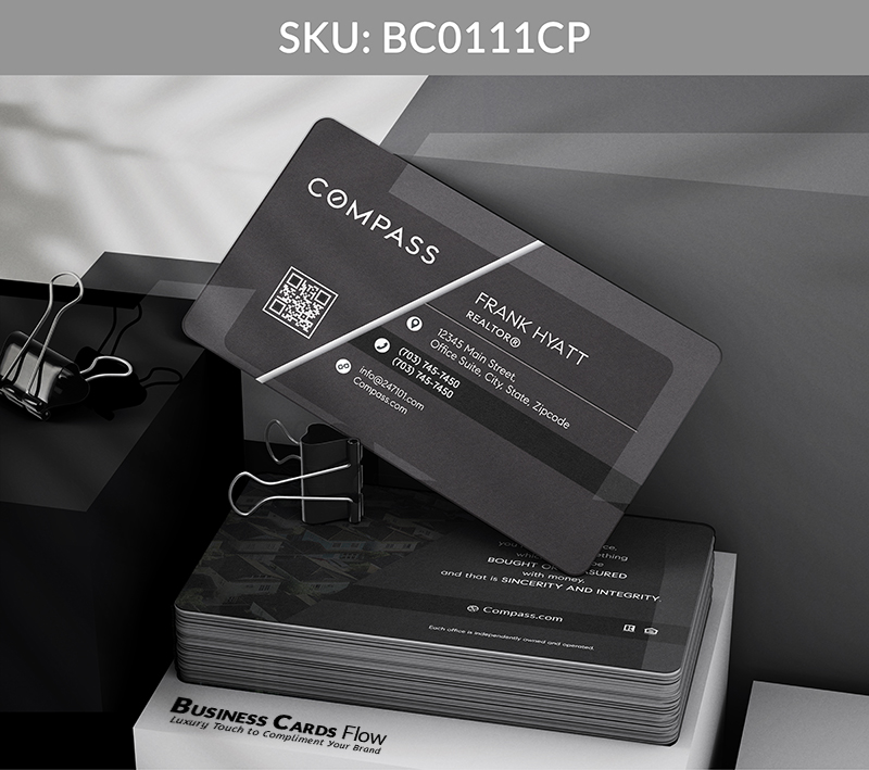 Business Cards Flow Compass Business Cards BC0111CP Style 8 - Choose from premium paper stocks, shapes and sizes. Custom cards, made your way. Shop Now! Custom premium business cards ship free. Compass Business Cards - BC0111CP Realtors Business Cards Flow for Compass