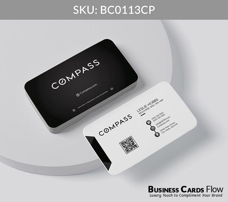 Business Cards Flow Compass Business Cards BC0113CP Style 20 - Choose from premium paper stocks, shapes and sizes. Custom cards, made your way. Shop Now! Custom premium business cards ship free. Compass Business Cards - BC0113CP Realtors Business Cards Flow for Compass