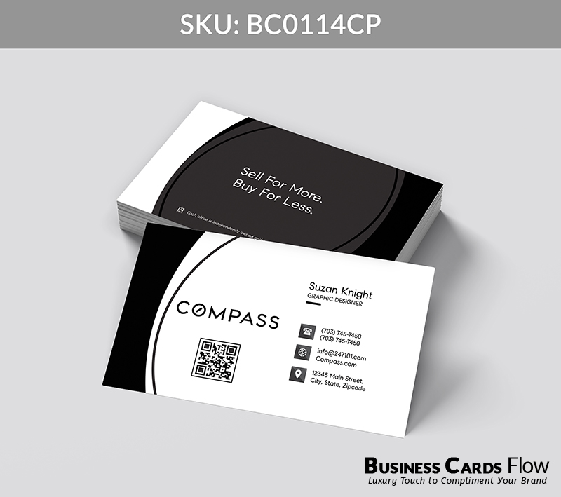 Business Cards Flow Compass Business Cards BC0114CP Style 24 - Choose from premium paper stocks, shapes and sizes. Custom cards, made your way. Shop Now! Custom premium business cards ship free. Compass Business Cards - BC0114CP Realtors Business Cards Flow for Compass