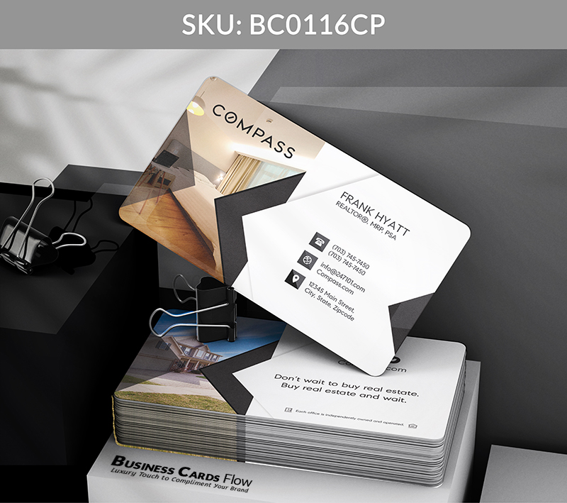 Business Cards Flow Compass Business Cards BC0116CP Style 8 - Choose from premium paper stocks, shapes and sizes. Custom cards, made your way. Shop Now! Custom premium business cards ship free. Compass Business Cards - BC0116CP Realtors Business Cards Flow for Compass