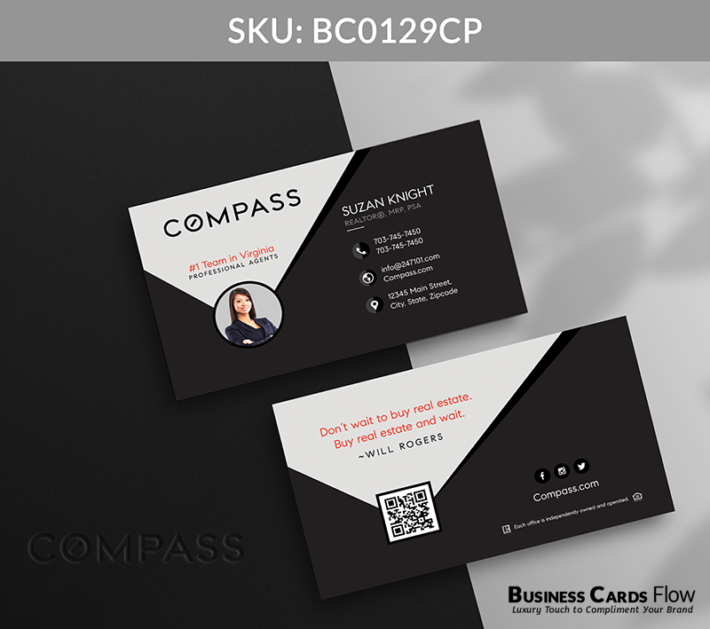 Business Cards Flow Compass Business Cards BC0129CP Style 12 - Choose from premium paper stocks, shapes and sizes. Custom cards, made your way. Shop Now! Custom premium business cards ship free. Compass Business Cards - BC0129CP Realtors Business Cards Flow for Compass