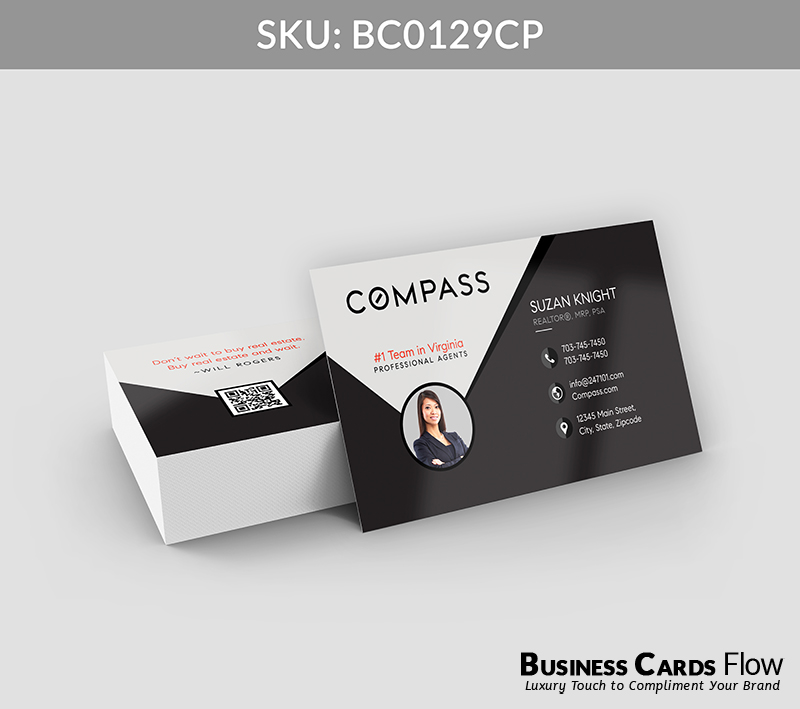 Business Cards Flow Compass Business Cards BC0129CP Style 21 - Choose from premium paper stocks, shapes and sizes. Custom cards, made your way. Shop Now! Custom premium business cards ship free. Compass Business Cards - BC0129CP Realtors Business Cards Flow for Compass