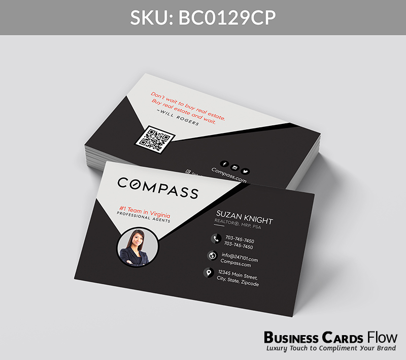 Business Cards Flow Compass Business Cards BC0129CP Style 24 - Choose from premium paper stocks, shapes and sizes. Custom cards, made your way. Shop Now! Custom premium business cards ship free. Compass Business Cards - BC0129CP Realtors Business Cards Flow for Compass