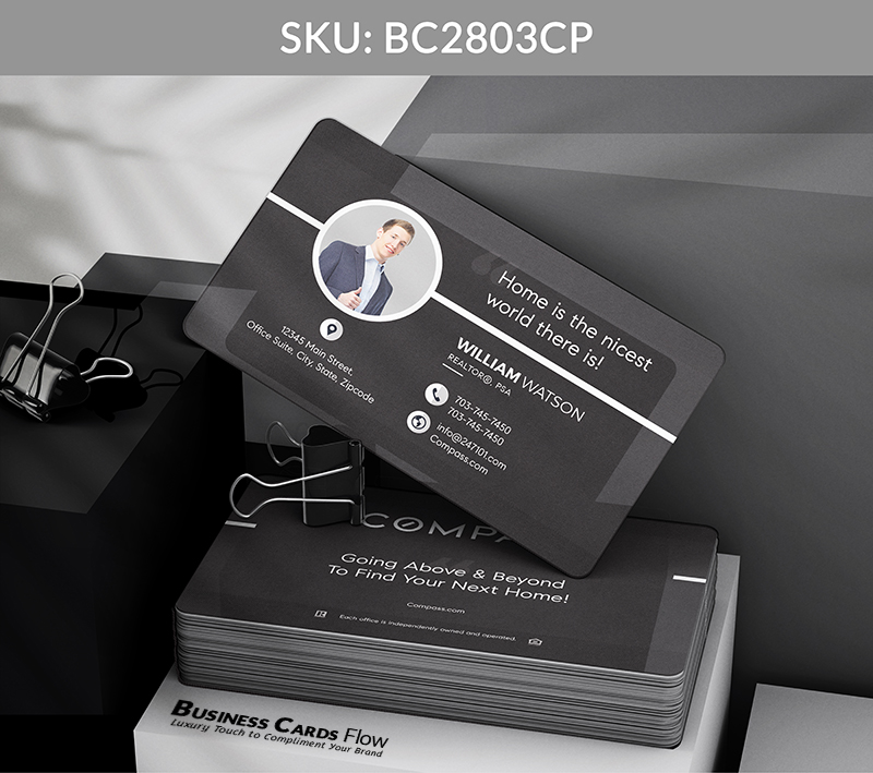 Business Cards Flow Compass Business Cards BC2803CP Style 8 - Choose from premium paper stocks, shapes and sizes. Custom cards, made your way. Shop Now! Custom premium business cards ship free. Compass Business Cards - BC2803CP Realtors Business Cards Flow for Compass