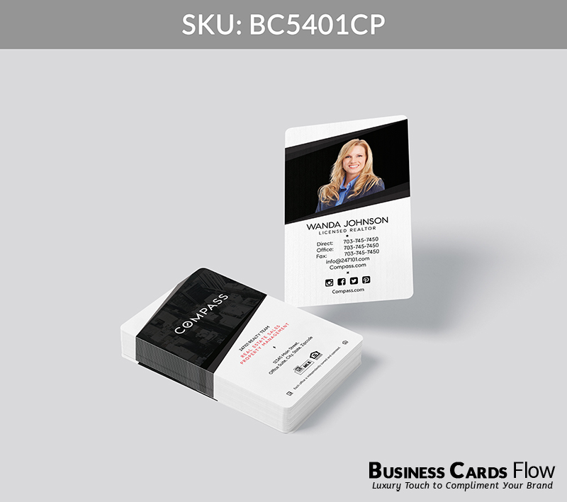 Business Cards Flow Compass Business Cards BC5401CP Style 26 - Choose from premium paper stocks, shapes and sizes. Custom cards, made your way. Shop Now! Custom premium business cards ship free. Compass Business Cards - BC5401CP Realtors Business Cards Flow for Compass
