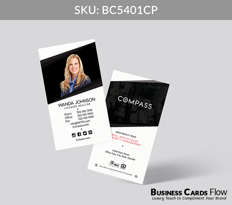 Business Cards Flow Compass Business Cards BC5401CP Style 30 - Choose from premium paper stocks, shapes and sizes. Custom cards, made your way. Shop Now! Custom premium business cards ship free. Compass Business Cards - BC5401CP Realtors Business Cards Flow for Compass