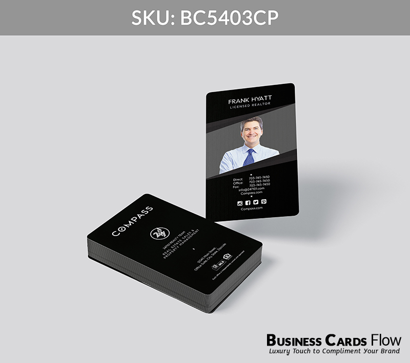 Business Cards Flow Compass Business Cards BC5403CP Style 26 - Choose from premium paper stocks, shapes and sizes. Custom cards, made your way. Shop Now! Custom premium business cards ship free. Compass Business Cards - BC5403CP Realtors Business Cards Flow for Compass