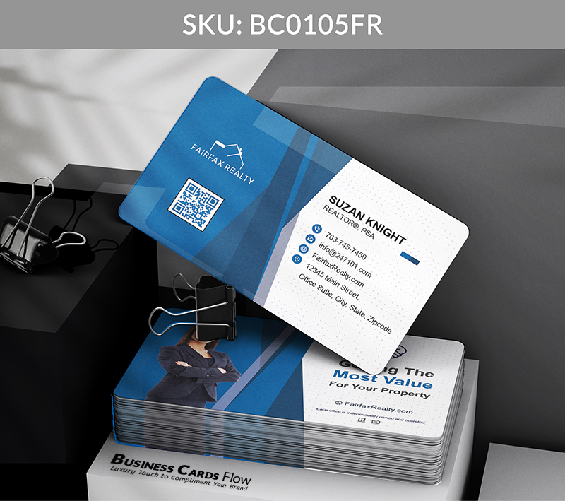 Business Cards Flow Fairfax Realty Business Cards BC0105FR Style 8 - Choose from premium paper stocks, shapes and sizes. Custom cards, made your way. Shop Now! Custom premium business cards ship free. Fairfax Realty Business Cards - BC0105FR Realtors Business Cards Flow for Fairfax Realty
