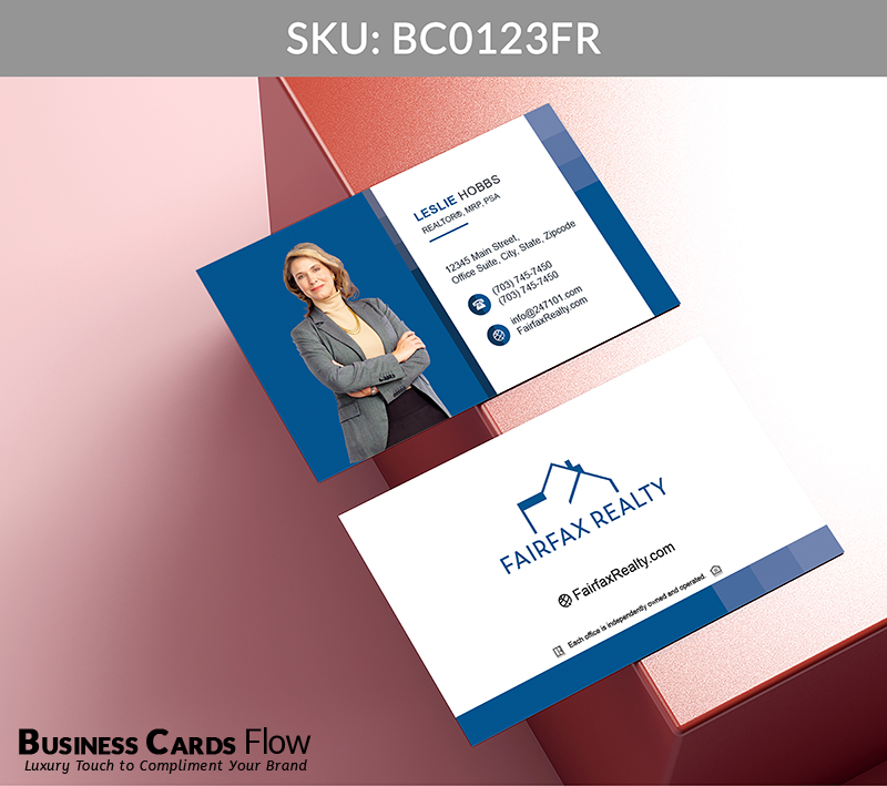 Business Cards Flow Fairfax Realty Business Cards BC0123FR Style 5 - Choose from premium paper stocks, shapes and sizes. Custom cards, made your way. Shop Now! Custom premium business cards ship free. Fairfax Realty Business Cards - BC0123FR Realtors Business Cards Flow for Fairfax Realty