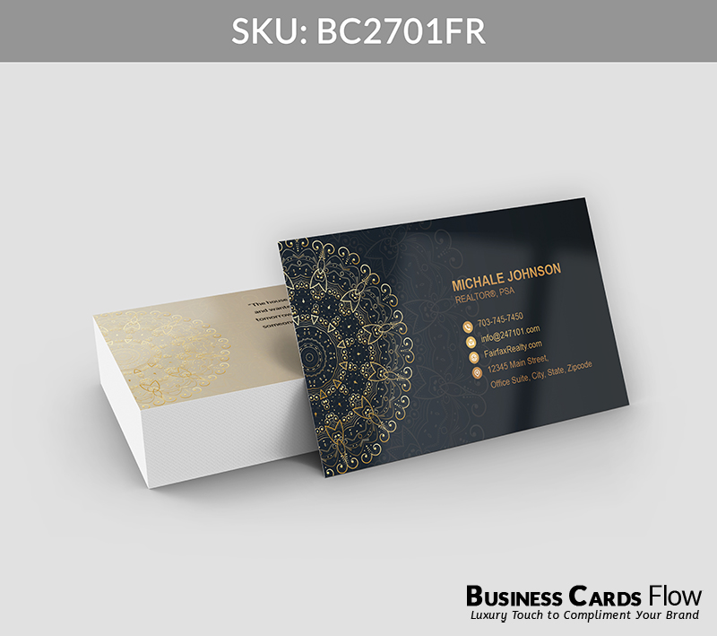 Business Cards Flow Fairfax Realty Business Cards BC2701FR Style 21 - Choose from premium paper stocks, shapes and sizes. Custom cards, made your way. Shop Now! Custom premium business cards ship free. Fairfax Realty Business Cards - BC2701FR Realtors Business Cards Flow for Fairfax Realty