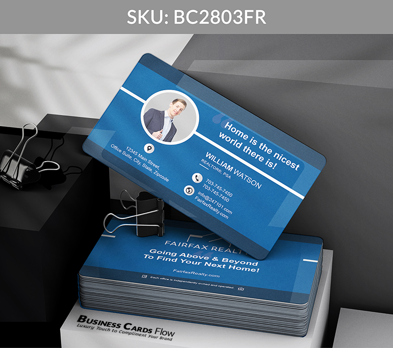 Business Cards Flow Fairfax Realty Business Cards BC2803FR Style 8 - Choose from premium paper stocks, shapes and sizes. Custom cards, made your way. Shop Now! Custom premium business cards ship free. Fairfax Realty Business Cards - BC2803FR Realtors Business Cards Flow for Fairfax Realty