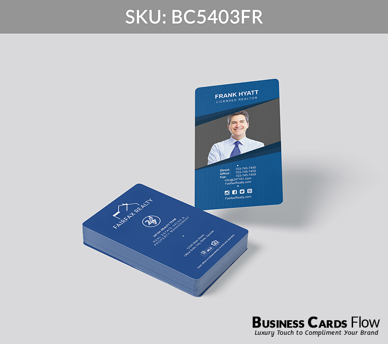 Business Cards Flow Fairfax Realty Business Cards BC5403FR Style 26 - Choose from premium paper stocks, shapes and sizes. Custom cards, made your way. Shop Now! Custom premium business cards ship free. Fairfax Realty Business Cards - BC5403FR Realtors Business Cards Flow for Fairfax Realty
