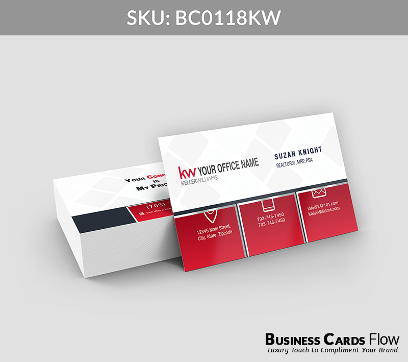 Business Cards Flow Keller Williams Business Cards BC0118KW Style 21 - Choose from premium paper stocks, shapes and sizes. Custom cards, made your way. Shop Now! Custom premium business cards ship free. Keller Williams Business Cards - BC0118KW Realtors Business Cards Flow for Keller Williams