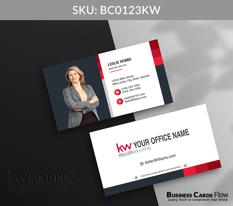Business Cards Flow Keller Williams Business Cards BC0123KW Style 12 - Choose from premium paper stocks, shapes and sizes. Custom cards, made your way. Shop Now! Custom premium business cards ship free. Keller Williams Business Cards - BC0123KW Realtors Business Cards Flow for Keller Williams