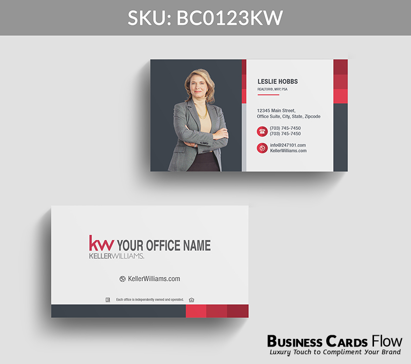 Business Cards Flow Keller Williams Business Cards BC0123KW Style 22 - Choose from premium paper stocks, shapes and sizes. Custom cards, made your way. Shop Now! Custom premium business cards ship free. Keller Williams Business Cards - BC0123KW Realtors Business Cards Flow for Keller Williams