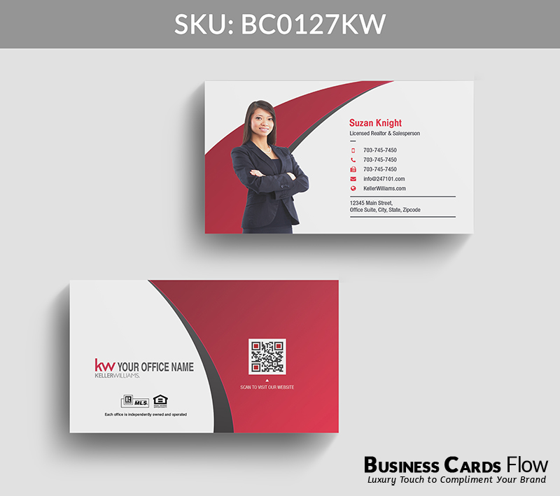 Business Cards Flow Keller Williams Business Cards BC0127KW Style 22 - Choose from premium paper stocks, shapes and sizes. Custom cards, made your way. Shop Now! Custom premium business cards ship free. Keller Williams Business Cards - BC0127KW Realtors Business Cards Flow for Keller Williams