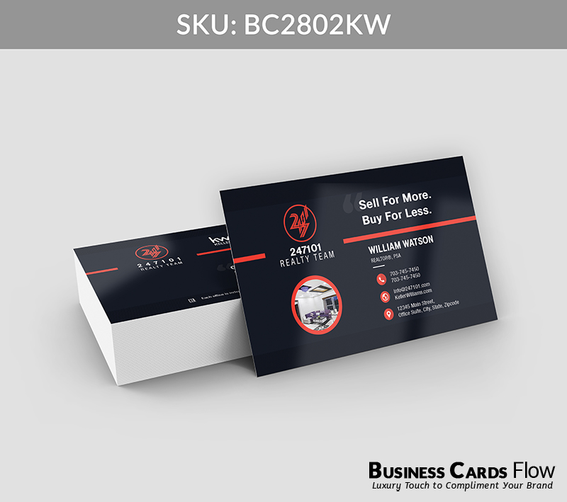 Business Cards Flow Keller Williams Business Cards BC2802KW Style 21 - Choose from premium paper stocks, shapes and sizes. Custom cards, made your way. Shop Now! Custom premium business cards ship free. Keller Williams Business Cards - BC2802KW Realtors Business Cards Flow for Keller Williams