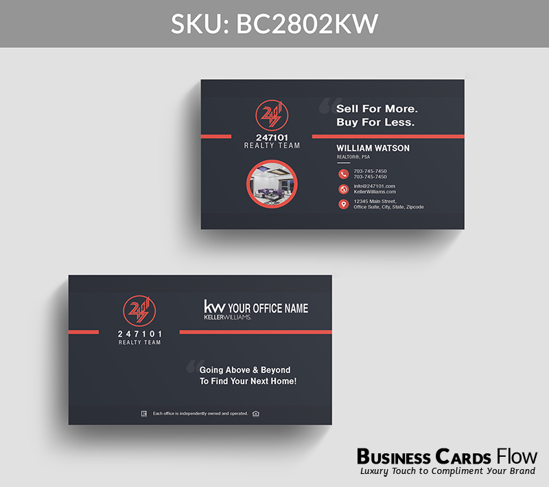 Business Cards Flow Keller Williams Business Cards BC2802KW Style 22 - Choose from premium paper stocks, shapes and sizes. Custom cards, made your way. Shop Now! Custom premium business cards ship free. Keller Williams Business Cards - BC2802KW Realtors Business Cards Flow for Keller Williams