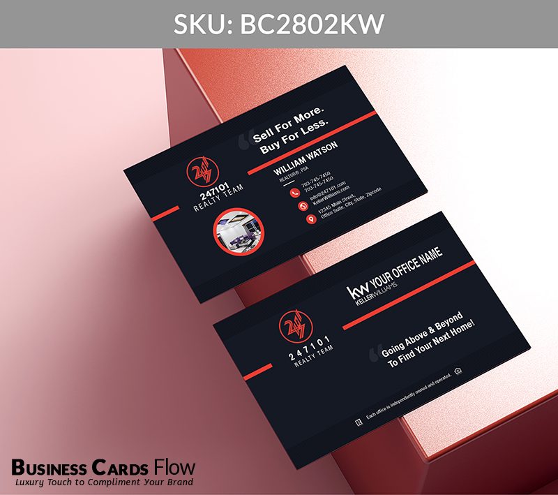 Business Cards Flow Keller Williams Business Cards BC2802KW Style 5 - Choose from premium paper stocks, shapes and sizes. Custom cards, made your way. Shop Now! Custom premium business cards ship free. Keller Williams Business Cards - BC2802KW Realtors Business Cards Flow for Keller Williams