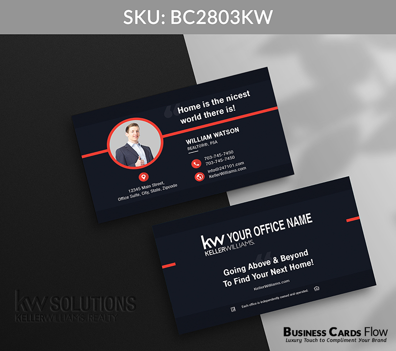 Business Cards Flow Keller Williams Business Cards BC2803KW Style 12 - Choose from premium paper stocks, shapes and sizes. Custom cards, made your way. Shop Now! Custom premium business cards ship free. Keller Williams Business Cards - BC2803KW Realtors Business Cards Flow for Keller Williams