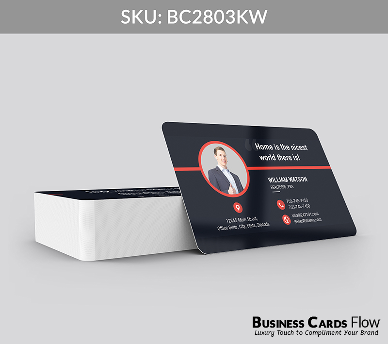 Business Cards Flow Keller Williams Business Cards BC2803KW Style 2 - Choose from premium paper stocks, shapes and sizes. Custom cards, made your way. Shop Now! Custom premium business cards ship free. Keller Williams Business Cards - BC2803KW Realtors Business Cards Flow for Keller Williams
