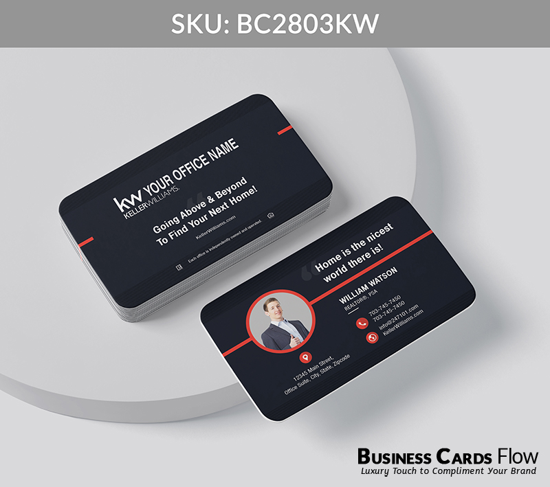 Business Cards Flow Keller Williams Business Cards BC2803KW Style 20 - Choose from premium paper stocks, shapes and sizes. Custom cards, made your way. Shop Now! Custom premium business cards ship free. Keller Williams Business Cards - BC2803KW Realtors Business Cards Flow for Keller Williams