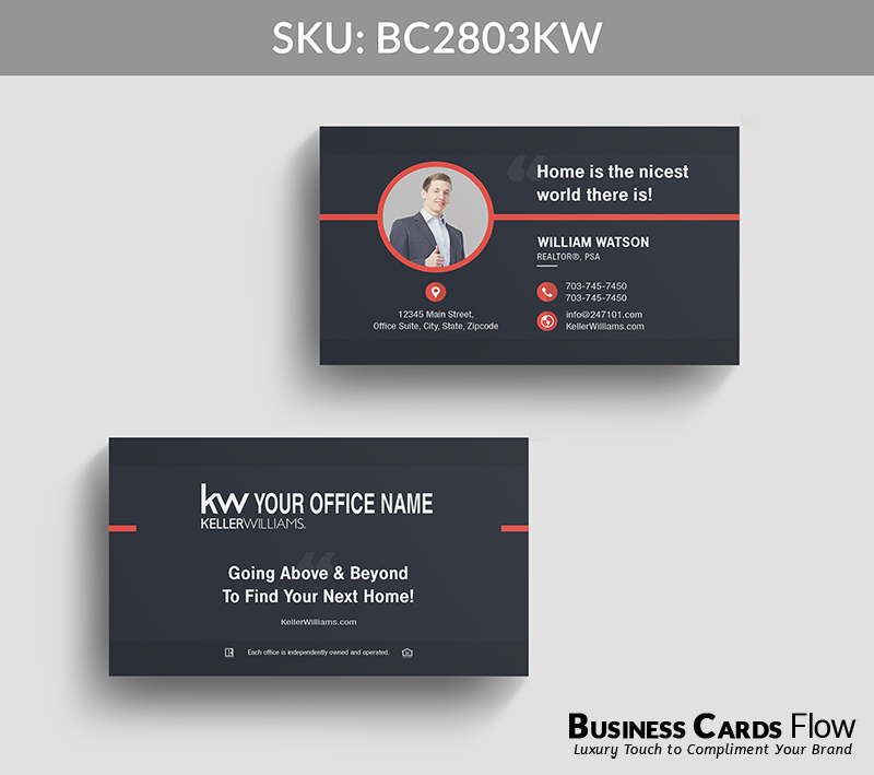 Business Cards Flow Keller Williams Business Cards BC2803KW Style 22 - Choose from premium paper stocks, shapes and sizes. Custom cards, made your way. Shop Now! Custom premium business cards ship free. Keller Williams Business Cards - BC2803KW Realtors Business Cards Flow for Keller Williams