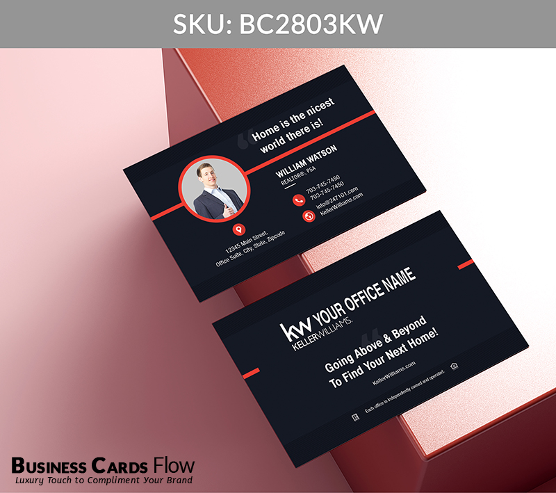 Business Cards Flow Keller Williams Business Cards BC2803KW Style 5 - Choose from premium paper stocks, shapes and sizes. Custom cards, made your way. Shop Now! Custom premium business cards ship free. Keller Williams Business Cards - BC2803KW Realtors Business Cards Flow for Keller Williams
