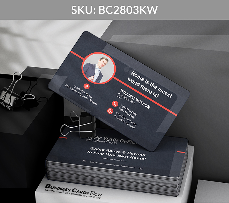 Business Cards Flow Keller Williams Business Cards BC2803KW Style 8 - Choose from premium paper stocks, shapes and sizes. Custom cards, made your way. Shop Now! Custom premium business cards ship free. Keller Williams Business Cards - BC2803KW Realtors Business Cards Flow for Keller Williams