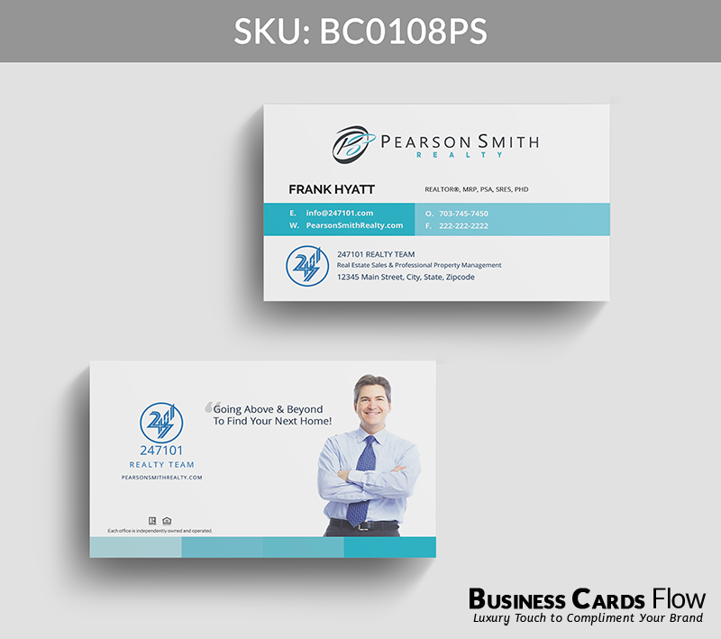Business Cards Flow Pearson Smith Business Cards BC0108PS Style 22 - Choose from premium paper stocks, shapes and sizes. Custom cards, made your way. Shop Now! Custom premium business cards ship free. Pearson Smith Business Cards - BC0108PS Realtors Business Cards Flow for Pearson Smith