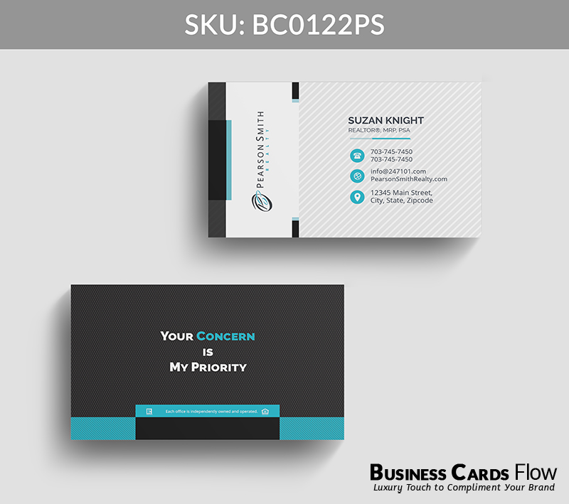 Business Cards Flow Pearson Smith Business Cards BC0122PS Style 22 - Choose from premium paper stocks, shapes and sizes. Custom cards, made your way. Shop Now! Custom premium business cards ship free. Pearson Smith Business Cards - BC0122PS Realtors Business Cards Flow for Pearson Smith