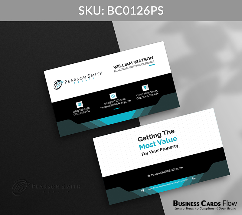 Business Cards Flow Pearson Smith Business Cards BC0126PS Style 12 - Choose from premium paper stocks, shapes and sizes. Custom cards, made your way. Shop Now! Custom premium business cards ship free. Pearson Smith Business Cards - BC0126PS Realtors Business Cards Flow for Pearson Smith