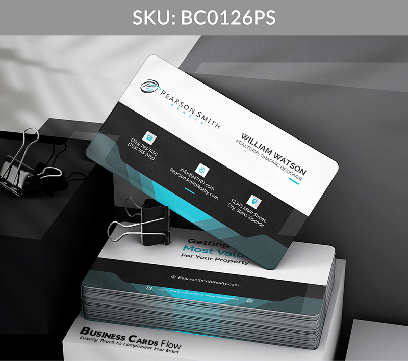 Business Cards Flow Pearson Smith Business Cards BC0126PS Style 8 - Choose from premium paper stocks, shapes and sizes. Custom cards, made your way. Shop Now! Custom premium business cards ship free. Pearson Smith Business Cards - BC0126PS Realtors Business Cards Flow for Pearson Smith