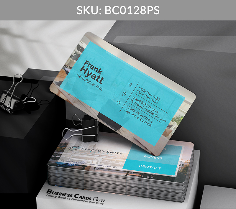Business Cards Flow Pearson Smith Business Cards BC0128PS Style 8 - Choose from premium paper stocks, shapes and sizes. Custom cards, made your way. Shop Now! Custom premium business cards ship free. Pearson Smith Business Cards - BC0128PS Realtors Business Cards Flow for Pearson Smith