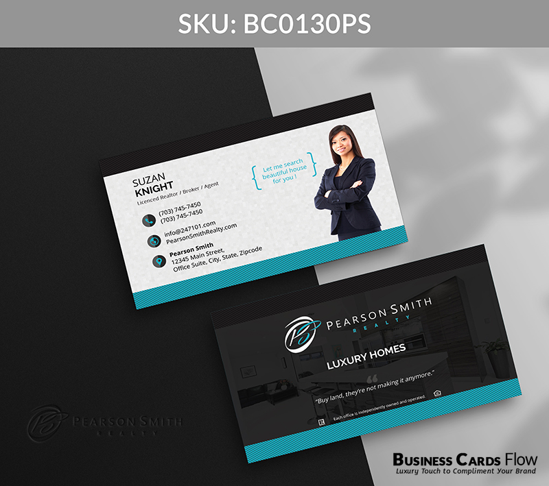 Business Cards Flow Pearson Smith Business Cards BC0130PS Style 12 - Choose from premium paper stocks, shapes and sizes. Custom cards, made your way. Shop Now! Custom premium business cards ship free. Pearson Smith Business Cards - BC0130PS Realtors Business Cards Flow for Pearson Smith