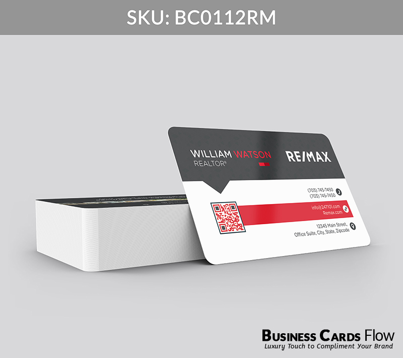 Business Cards Flow Remax Business Cards BC0112RM Style 2 - Choose from premium paper stocks, shapes and sizes. Custom cards, made your way. Shop Now! Custom premium business cards ship free. REMAX Business Cards - BC0112RM Realtors Business Cards Flow for REMAX