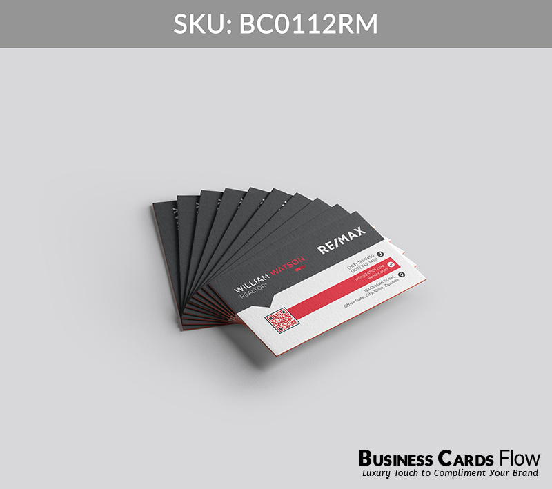 Business Cards Flow Remax Business Cards BC0112RM Style 6 - Choose from premium paper stocks, shapes and sizes. Custom cards, made your way. Shop Now! Custom premium business cards ship free. REMAX Business Cards - BC0112RM Realtors Business Cards Flow for REMAX