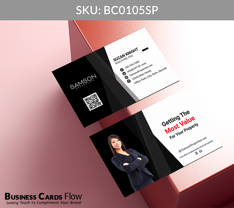 Business Cards Flow Samson Properties Business Cards BC0105SP Style 5 - Choose from premium paper stocks, shapes and sizes. Custom cards, made your way. Shop Now! Custom premium business cards ship free. Samson Properties Business Cards - BC0105SP Realtors Business Cards Flow for Samson Properties