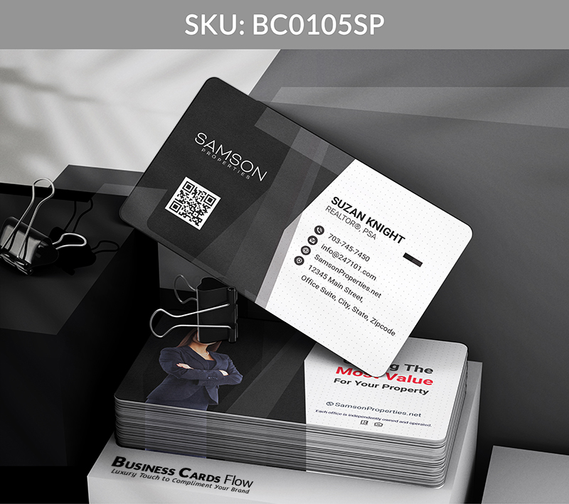 Business Cards Flow Samson Properties Business Cards BC0105SP Style 8 - Choose from premium paper stocks, shapes and sizes. Custom cards, made your way. Shop Now! Custom premium business cards ship free. Samson Properties Business Cards - BC0105SP Realtors Business Cards Flow for Samson Properties